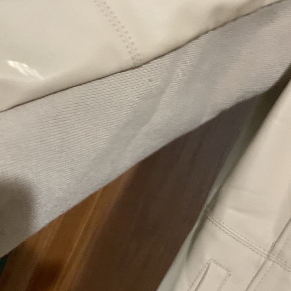 Pleather, suede and cloth jacket - zipper front - suede on inside and collar - Picture 4 of 5